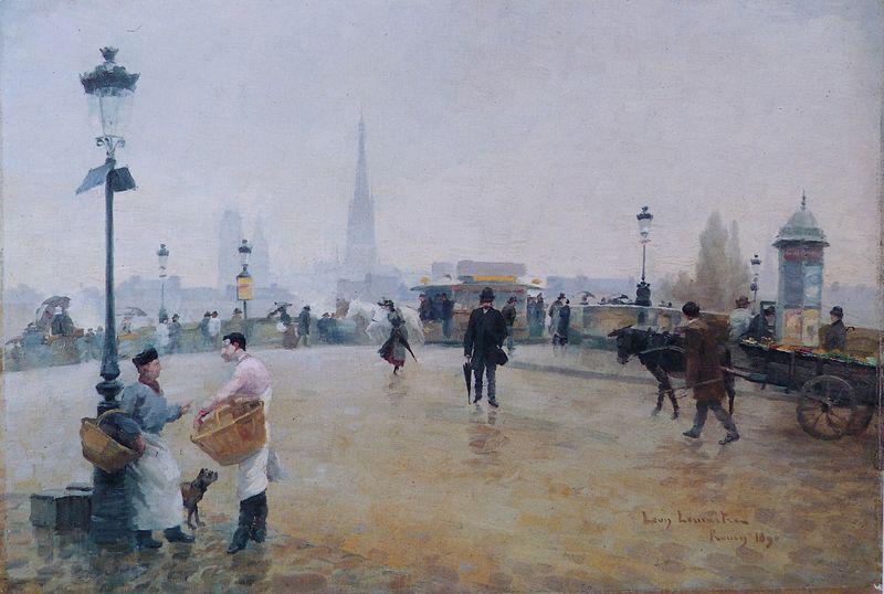 Leon-Jules Lemaitre Le Pont Corneille, Rouen oil painting image